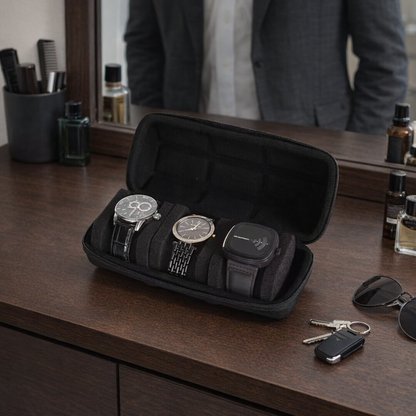 Portable Multi-Slot Watch Storage Box