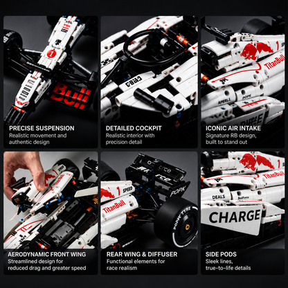 RB21 Max Verstappen F1 Car - 1:8 DIY 1900pc Block Set