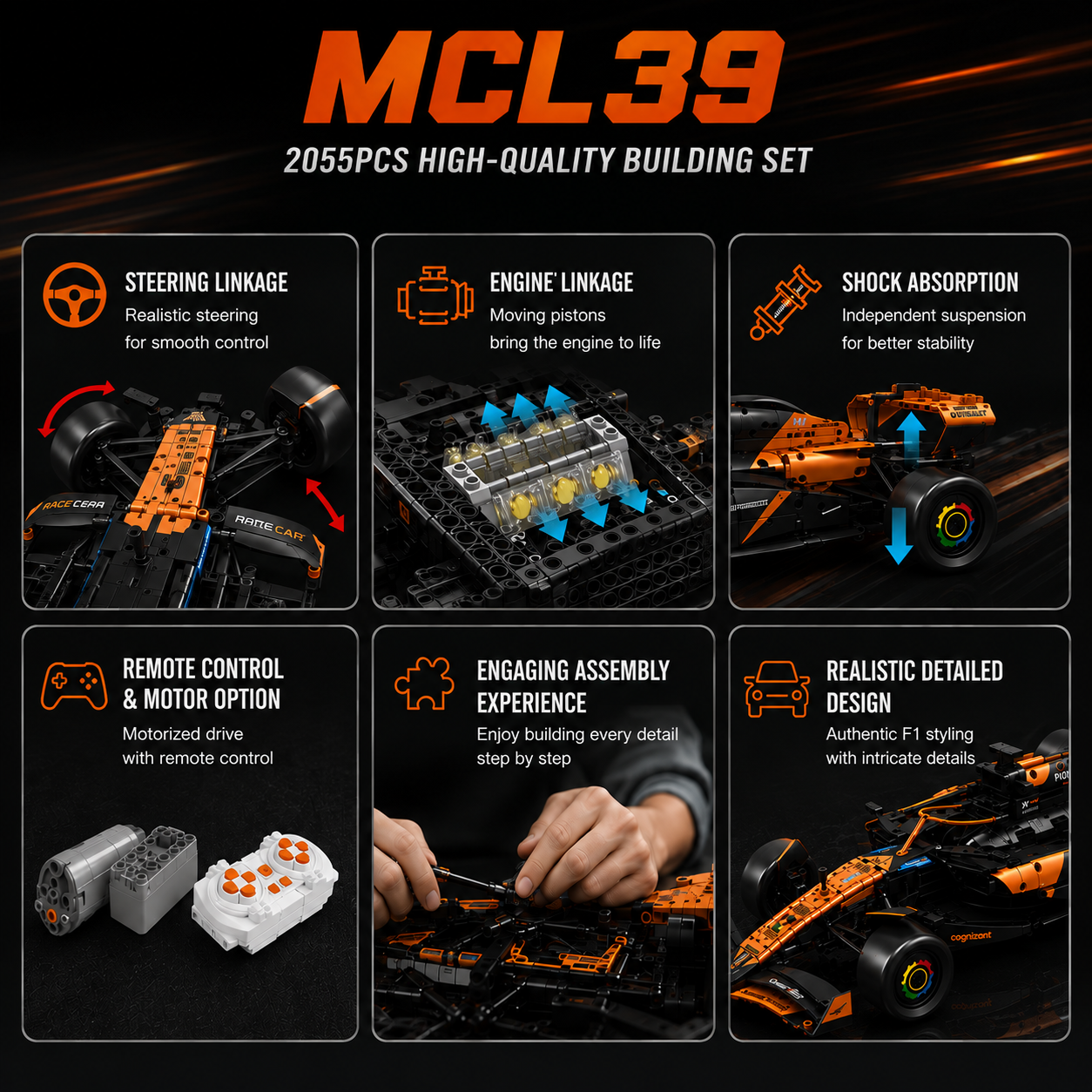 McLaren MCL39 F1 Race Car (2055pc)