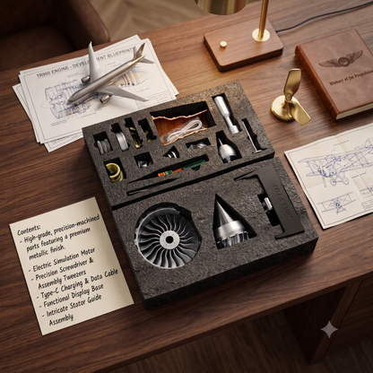 DIY TR900 Jet Engine Model Kit - 1:25 Scale Electric Turbofan