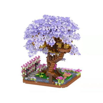 DIY Bricks Cherry Blossom Bonsai Tree