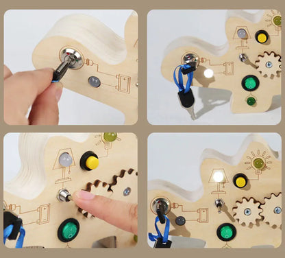 Montessori Wooden Interactive Busy Boards
