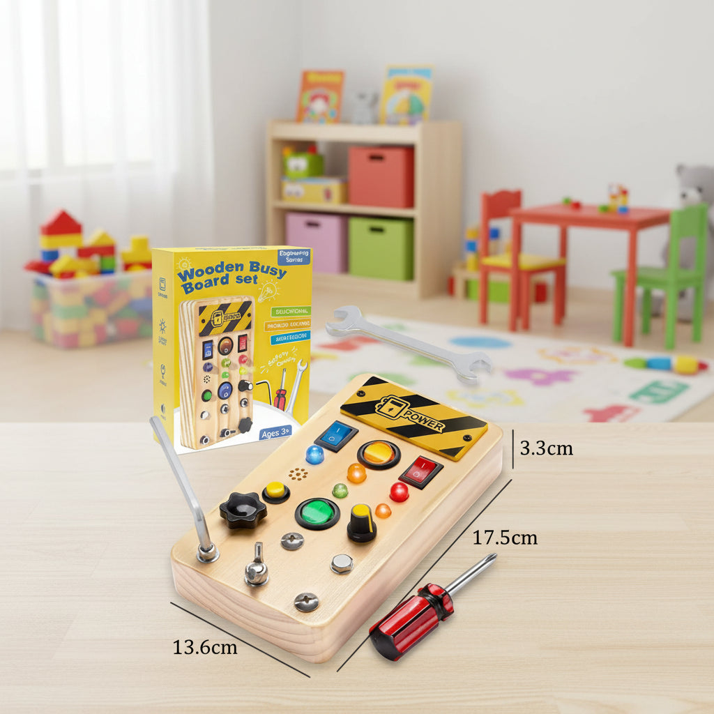 Montessori Wooden Interactive Busy Boards