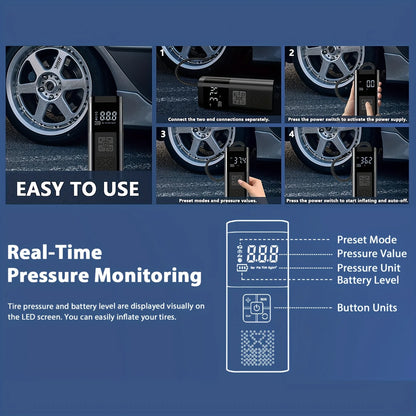 Portable & Rechargeable Air Compressor