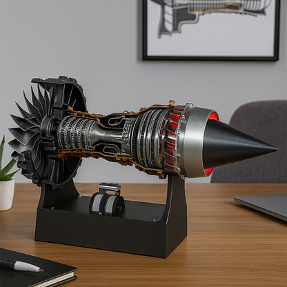 DIY TR900 Aircraft Turbofan Jet Engine with Electric Simulation (1:25)
