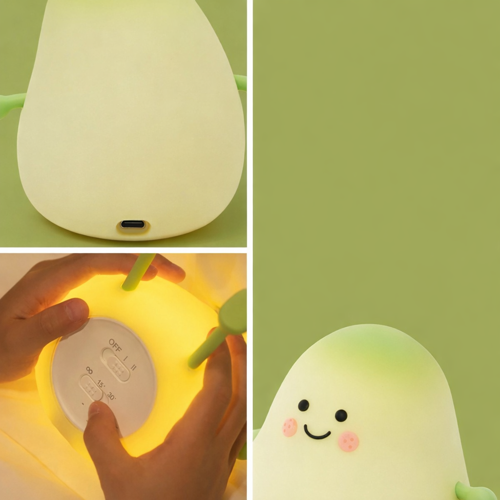 Kids Silicone Fruit Shaped Night Light