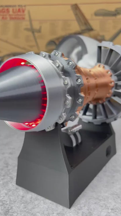 DIY TR900 Aircraft Turbofan Jet Engine with Electric Simulation (1:25)