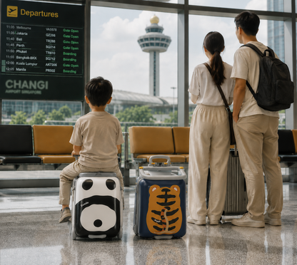 Kids Animal Print Ride-On Suitcase