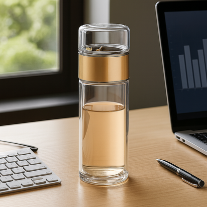 Insulated Portable Bottle & Strainer