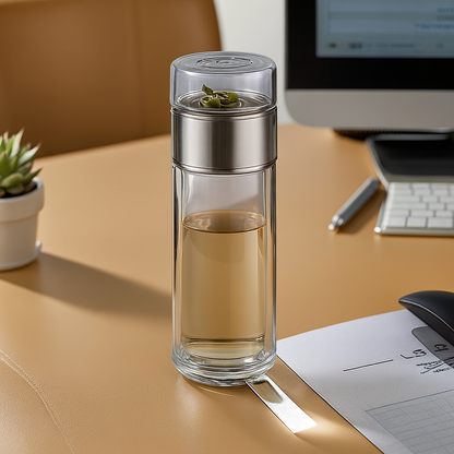 Insulated Portable Bottle & Strainer